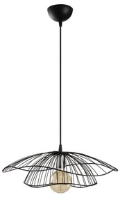 Czarna lampa wisząca z metalowym kloszem ø 50 cm Farac – Opviq lights