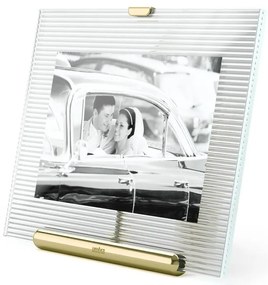 Szklana ramka stojąca w kolorze złota 16x20 cm Flute – Umbra