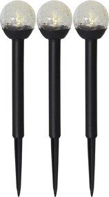 Zestaw 3 ogrodowych lamp solarnych LED Star Trading Roma, wys. 23 cm