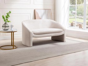 Kanapa 2-osobowa z kremowego sztruksu - OSSANA