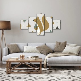 Obraz - Wiewiórka z orzechem (125x70 cm)