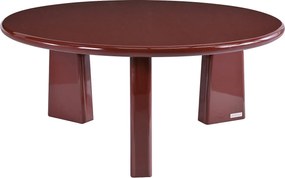Stolik kawowy z MDF - Bordowy lakierowany - ZINAPA