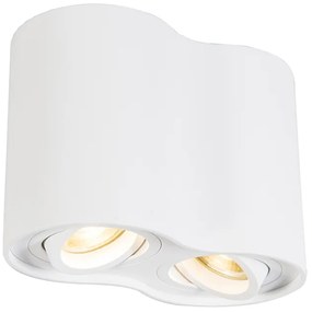 Nowoczesny reflektor biały, regulowany - Rondoo Duo