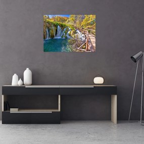 Obraz - Wejście na wodospady (70x50 cm)