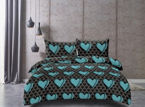 PrzytulneMieszkanie.pl PrzytulneMieszkanie.pl Pościel z mikrofibry KASUGA turkusowa Rozmiar pościeli: 70 x 90 cm | 140 x 200 cm