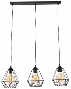 Lampa wisząca BENIGNE III czarna ELTAP