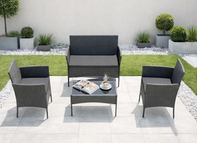 Zestaw mebli ogrodowych - sofa fotele i stolik Natal 010 szary