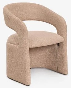 Fotel Tapicerowany Jules Gruby Chenille Latte Brown - Sklum