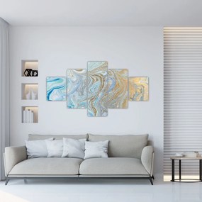 Obraz - Niebieski marmur (125x70 cm)