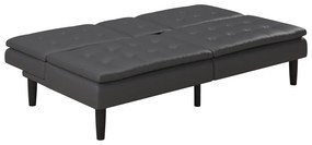 Szara rozkładana sofa z imitacji skóry 191 cm Maine – Støraa