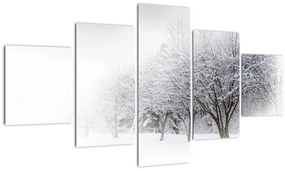 Obraz - Zimowa aleja (125x70 cm)