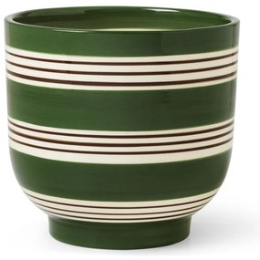 Biało-zielona ceramiczna doniczka Kähler Design Nuovo, ø 15 cm