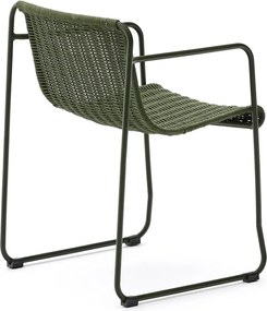 Zielone metalowe krzesło ogrodowe Maurina – Kave Home