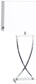 ByRydens 2820440-5000 - Lampa stołowa OMEGA 1xE27/5W/230V biała/błyszczący chrom