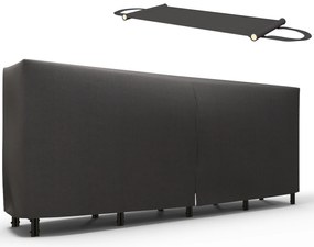 Outsunny Stelaż na drewno kominkowe, 0,67 m³, z torbą transportową i pokrywą, metalowy do 200 kg, 240 x 36 x 99 cm, czarny