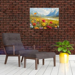Obraz na szkle - Malowany krajobraz (70x50 cm)