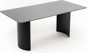 Stół prostokątny 180 cm BELIZE LUX czarny spiek CARRARA BLACK nowoczesny