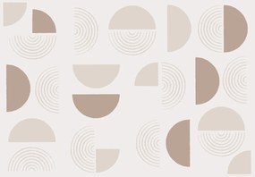Fototapeta – Abstrakcyjne beżowe koła (196x136 cm)