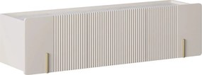 Szafka RTV Malmi 150 cm wisząca - kaszmir / crema bianca / złoty