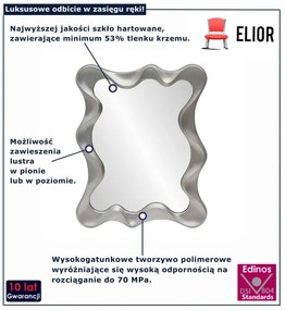Nowoczesne lustro w srebrnej ramie E7-R44