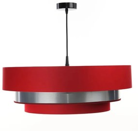 Czerwono-srebrna elegancka lampa wisząca nad stół - S458-Fina