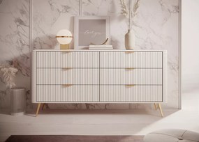 Zestaw sypialniany Dominica z łóżkiem 160x200, szafą, 2 szafkami nocnymi i komodą – elegancki komplet do nowoczesnej sypialni