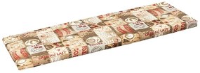 Bellatex Poduszka na ławkę gładka Kawa, 40 x 120 cm