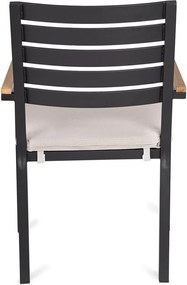 Antracytowe metalowe krzesło ogrodowe Henna – Bizzotto