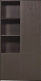 Ciemnobrązowa szafka modułowa z litego drewna sosnowego 108x215 cm Meggy – WOOOD