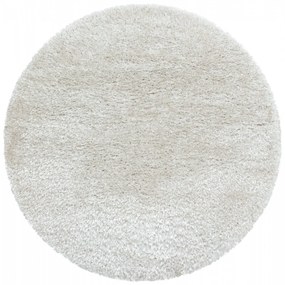 Dywan shaggy poliestrowy Brilliant latte koło 80 cm x 80 cm