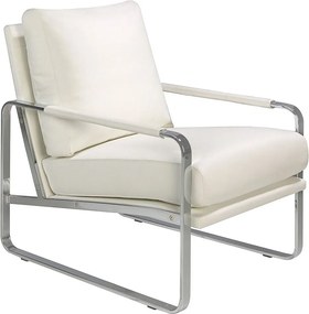 Biały fotel z ekoskóry 5026 ANGEL CERDA