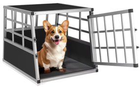 Cadoca Transporter dla psa BRUNO, 70x54x51cm, srebrna/czarna