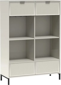 Witryna ZIGO 150 x 104,8 cm, Stojąca witryna do Salonu, Kaszmir