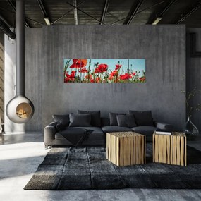 Obraz - Na polu maków (170x50 cm)
