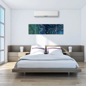 Obraz - Zielono - niebieski marmur (170x50 cm)
