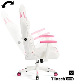 Fotel Gamingowy Diablo X-RAY 2.0 Small Size, biało-różowy
