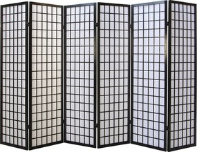 Przegroda pokojowa 264x175x2,2 cm czarna Shoji