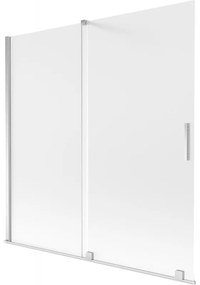 Mexen Velar parawan nawannowy 2-skrzydłowy rozsuwany 160 x 150 cm, szron, chrom - 896-160-000-31-01
