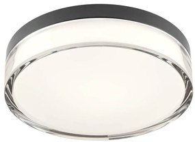 Redo 01-3735 - Lampa sufitowa LED FRISBI 12W 230V 3000/4000K IP44 czarna