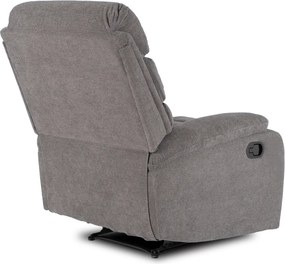 Fotel Rozkładany z Podnóżkiem KOBE Szary Nowoczesny
