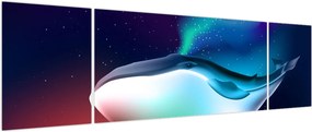 Obraz - Wieloryb w kosmosie (170x50 cm)