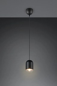 Czarna metalowa lampa wisząca ø 11 cm Nara – Reality