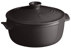 Czarny ceramiczny garnek z pokrywką Emile Henry, ⌀ 27 cm