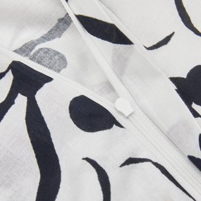 PrzytulneMieszkanie.pl PrzytulneMieszkanie.pl Pościel z bawełny renforcé BERRIES biało-czarna Rozmiar pościeli: 80 x 80 cm | 135 x 200 cm