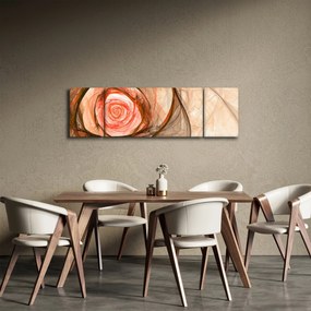 Obraz - Abstrakcyjny róż z białym tłem (170x50 cm)