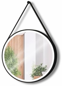 LUSTRO OKRĄGŁE LED WISZĄCE NA PASKU 80cm 105