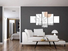 Obraz - Line art flowers N⁰3 (125x70 cm)