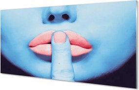 Panel nad Blat Kuchenny Kobieta z Neonowymi Ustami