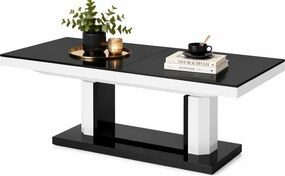 Rozkładany ławostół czarno biały połysk Z0-E41