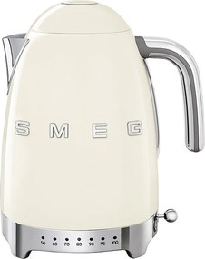 Czajnik Smeg Lata 50. Kremowy 1,7L Stal Nierdzewna Regulacja 7 Temperatur z Funkcją Podtrzymywania Ciepła